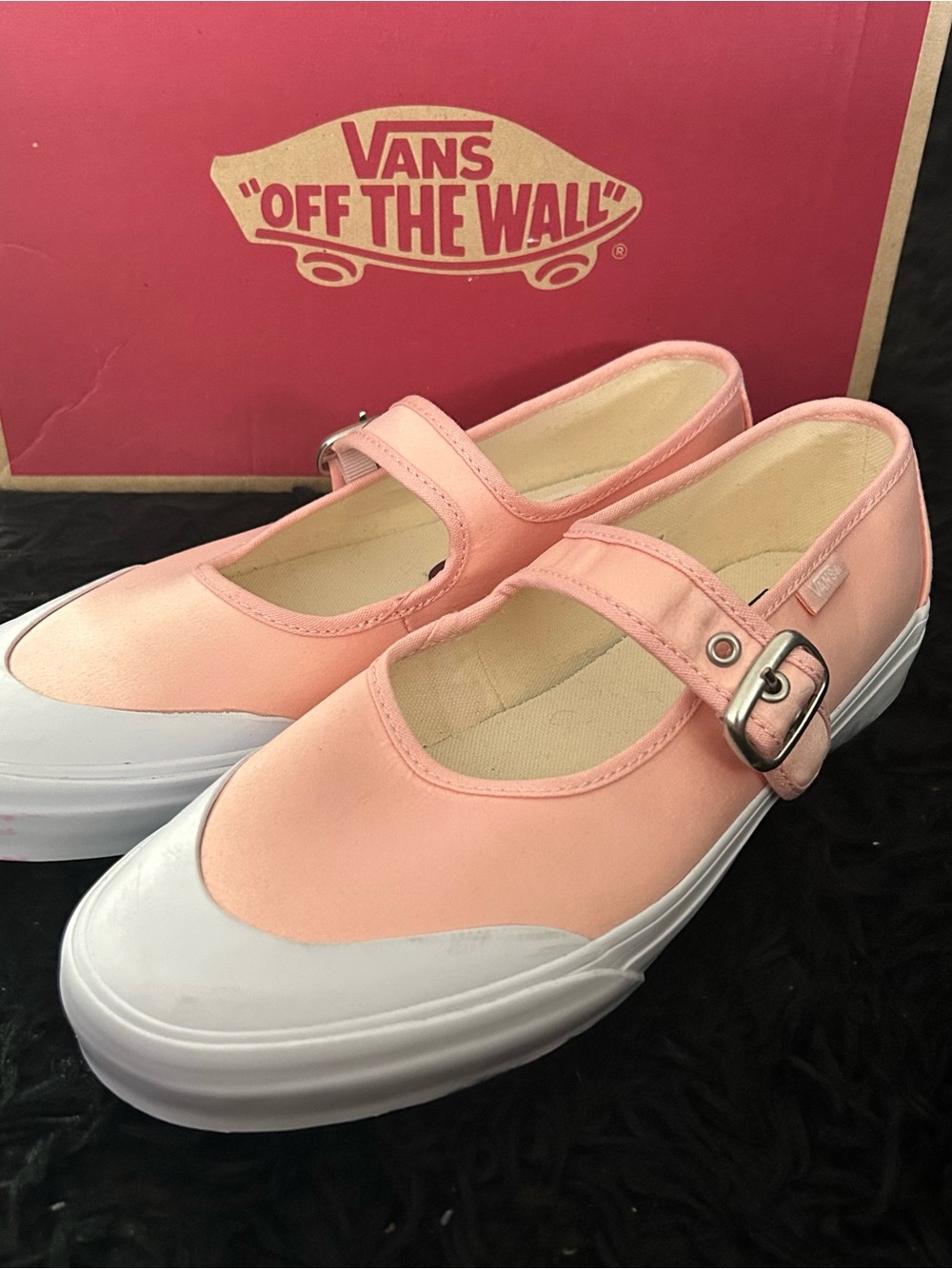VANS Mary Jane Ballet Chintz Rose Pink buckle shoes sneakers women’s 8 new - Picture 2 of 8